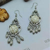 Wholesale Women's Vintage Geometric Zinc Alloy Electroplating Tassel Turquoise Earrings