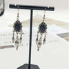Wholesale Women's Vintage Geometric Zinc Alloy Electroplating Tassel Turquoise Earrings