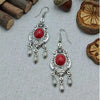 Wholesale Women's Vintage Geometric Zinc Alloy Electroplating Tassel Turquoise Earrings