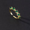Wholesale Women's Vintage Green Gemstone Snake Animal Pattern Copper Electroplated Ring