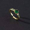 Wholesale Women's Vintage Green Gemstone Snake Animal Pattern Copper Electroplated Ring