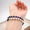 Wholesale Women's Vintage Handmade Freshwater Pearl Geometric Pattern Bracelet