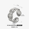Wholesale Women's Vintage Hip Hop Stainless Steel Geometric Round Ring 18K Gold Plated