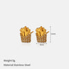 Wholesale Women's Vintage Imitation Pearl Earrings Retro Style Titanium Steel 18K Goldplated Ear Jewelry