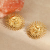 Wholesale Women's Vintage Medieval Geometric Stainless Steel 18K Electroplated Earrings