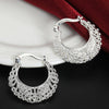 Wholesale Women's Vintage Metal Hollow Woven Ushaped Copper Earrings With Electroplating Treatment