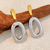 Wholesale Women's Vintage Minimalist Geometric Stainless Steel Goldplated Earrings
