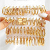 Wholesale Women's Vintage Pearl Leopard Acrylic Cshaped Earrings Set Alloy Acrylic Pearl Material With Geometric Style And Electroplating