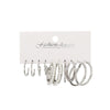 Wholesale Women's Vintage Pearl Leopard Acrylic Cshaped Earrings Set Alloy Acrylic Pearl Material With Geometric Style And Electroplating