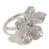 Wholesale Women's Vintage Personality Floral Stainless Steel 18K Goldplated Ring Jewelry