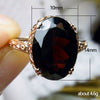 Wholesale Women's Vintage Red Zircon Ring Copper Geometric Style