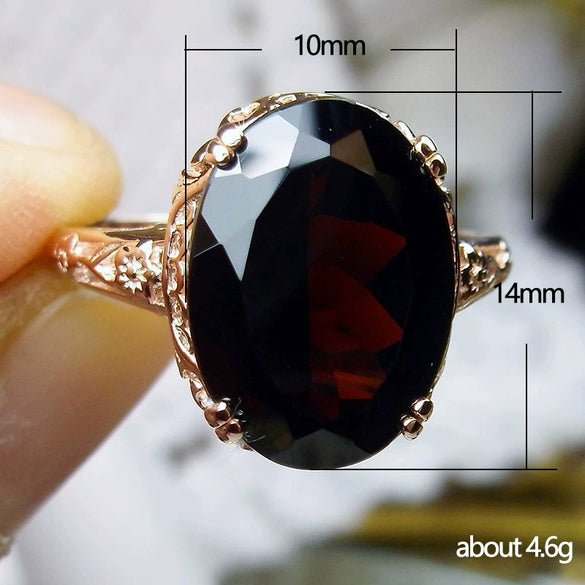 Wholesale Women's Vintage Red Zircon Ring Copper Geometric Style