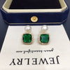 Wholesale Women's Vintage Square Zircon And Natural Freshwater Pearl Earrings With Alloy Inlay