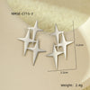 Wholesale Women's Vintage Stainless Steel And 18K Electroplated Cross Star Earrings