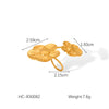 Wholesale Women's Vintage Stainless Steel Finger Ring With Geometric And Flower Patterns And Electroplating Design