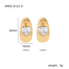 Wholesale Women's Vintage Stainless Steel Heart Shaped Electroplated Earrings