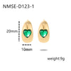 Wholesale Women's Vintage Stainless Steel Heart Shaped Electroplated Earrings