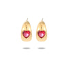 Wholesale Women's Vintage Stainless Steel Heart Shaped Electroplated Earrings