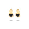 Wholesale Women's Vintage Stainless Steel Heart Shaped Electroplated Earrings