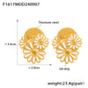Wholesale Women's Vintage Temperament Titanium Steel Drop Oil Electroplated Chrysanthemum Daisy Geometry Earrings
