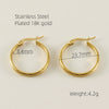 Wholesale Women's Vintage 316L Stainless Steel Geometric Earrings With 18K Gold Electroplating