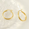 Wholesale Women's Vintage 316L Stainless Steel Geometric Earrings With 18K Gold Electroplating