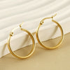 Wholesale Women's Vintage 316L Stainless Steel Geometric Earrings With 18K Gold Electroplating