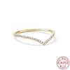 Wholesale Women's Vshaped Moissanite Diamond Ring In S925 Silver With Geometric Pattern And Electroplating