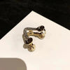 Wholesale Women's Vshaped Rhinestone Hairpin Electroplated Geometric Grab Clip
