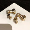 Wholesale Women's Vshaped Rhinestone Hairpin Electroplated Geometric Grab Clip