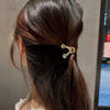 Wholesale Women's Vshaped Rhinestone Hairpin Electroplated Geometric Grab Clip