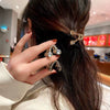 Wholesale Women's Vshaped Rhinestone Hairpin Electroplated Geometric Grab Clip
