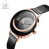 Wholesale Women's Watch Alloy Rose Gold Mesh Belt Sun Pattern Waterproof