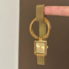 Wholesale Women's Watch Vintage Style Round Square Design Metal Case And Strap Light Luxury Magnetic Mesh Strap
