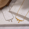 Wholesale Women's Waterdrop Irregular Pendant Necklace With 18K Real Gold Pvd Vacuum Plating In Casual Style
