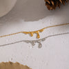 Wholesale Women's Waterdrop Irregular Pendant Necklace With 18K Real Gold Pvd Vacuum Plating In Casual Style