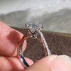 Wholesale Women's Wedding Ring Copper Zircon Light Luxury Geometric Twisted Arm Snowflake Jewelry