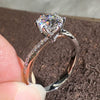 Wholesale Women's Wedding Ring Copper Zircon Light Luxury Geometric Twisted Arm Snowflake Jewelry