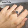 Wholesale Women's Wedding Ring Copper Zircon Light Luxury Geometric Twisted Arm Snowflake Jewelry