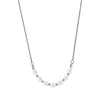 Wholesale Women's White Pearl Geometric Calendering Chain 18K Electroplated Necklace