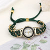 Wholesale Women's Woven Rope Quartz Watch With Alloy Case Canvas Strap And Round Dial