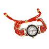 Wholesale Women's Woven Rope Quartz Watch With Alloy Case Canvas Strap And Round Dial