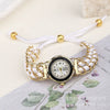 Wholesale Women's Woven Rope Quartz Watch With Alloy Case Canvas Strap And Round Dial