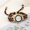 Wholesale Women's Woven Rope Quartz Watch With Alloy Case Canvas Strap And Round Dial