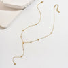 Wholesale Women's Yshaped Geometric Rhinestone Necklace Made Of Stainless Steel With Vacuum Plating In The Furnace