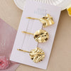 Wholesale Women's Zinc Alloy And Alloy Hairpin With Geometric Design And Electroplating Process Oval Shape Pleated And Pit Surface Style