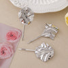 Wholesale Women's Zinc Alloy And Alloy Hairpin With Geometric Design And Electroplating Process Oval Shape Pleated And Pit Surface Style