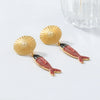Wholesale Women's Zinc Alloy Animal Zodiac Style Electroplated Pendant Earrings