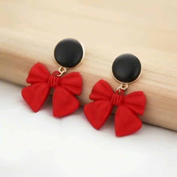 Wholesale Women's Zinc Alloy Bow Light Luxury Style Electroplated Earrings