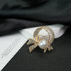 Wholesale Women's Zinc Alloy Bow Shaped Brooch With Electroplating Design